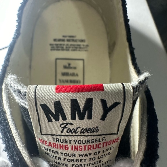 Size 41 Maison Mihara Yasuhiro Peterson OG Sole Canvas Low top Black and white - Picture 11 of 11